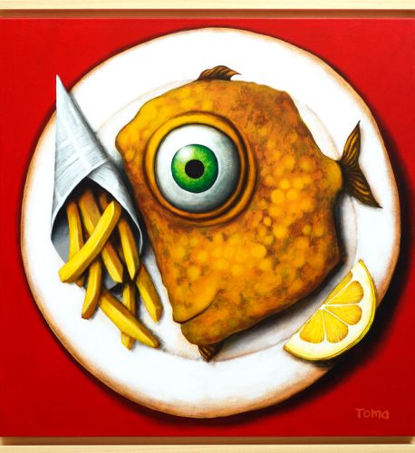 Fish & Chips - 2025 - 90x90 cm