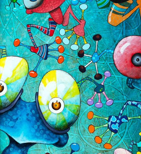 Frog Rain (v2) - 2024 - 140x50 cm